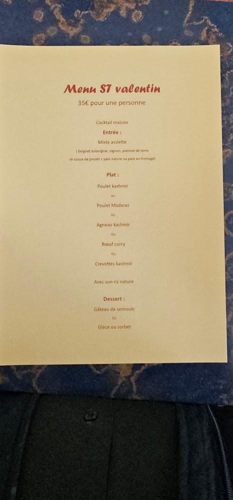 RESTAURANT LE KASHMIR - Menu Image 1